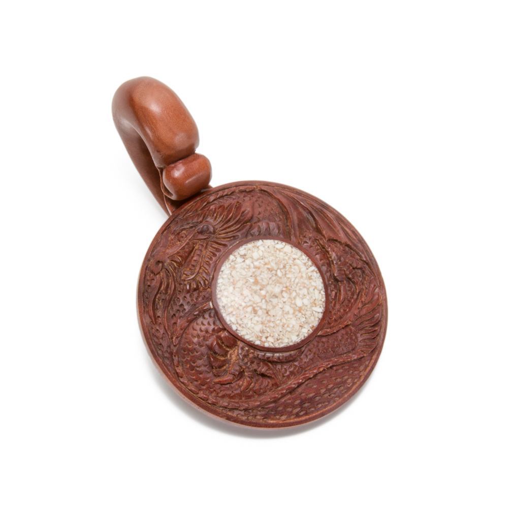 Saba Wood and Crushed Marble Dragon Mirror Hanger- Price Per 1