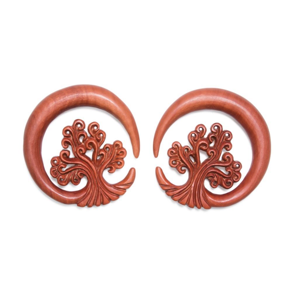 Tree of Life Saba Wood Hangers - 3mm-12mm - Price Per 2