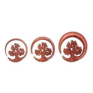Tree of Life Saba Wood Hangers - 3mm-12mm - Price Per 2