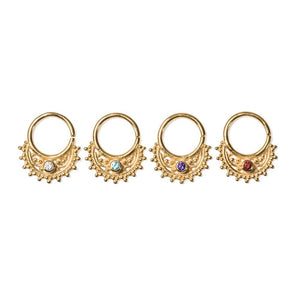 18g Gold Plated Tribal Bib Bendable Septum Ring