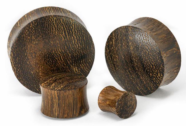 JOHAR WOOD Organic Solid Plug Body Jewelry 3mm up to 30mm - Price Per 1