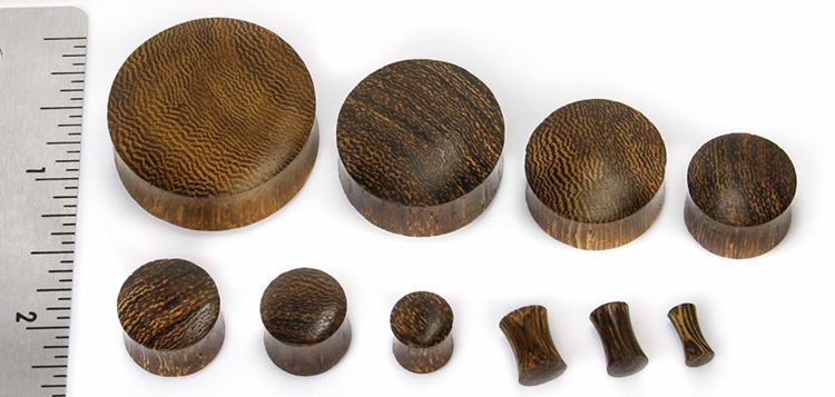 JOHAR WOOD Organic Solid Plug Body Jewelry 3mm up to 30mm - Price Per 1
