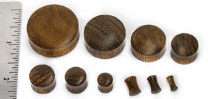 JOHAR WOOD Organic Solid Plug Body Jewelry 3mm up to 30mm - Price Per 1