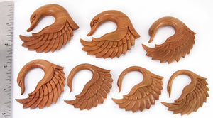 CYGNET SWAN Red Saba Wood Organic Body Jewelry - 3mm-12mm - Price Per 1
