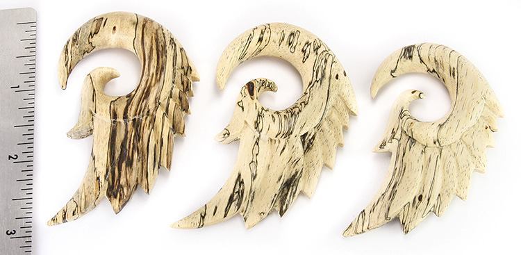 Tamarind Wood Hanger Wings - Natural Body Jewelry Price Per 1