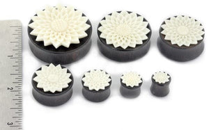 Resin Flower Areng Wood Plug — Price Per 1