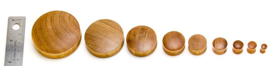 Intaran Wood Double Flared Plug — Price Per 1