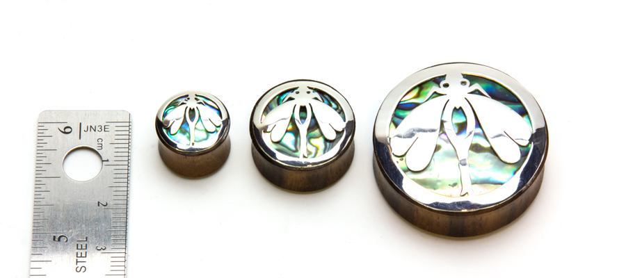 Dragonfly Negative Space Art Plugs - 12mm-34mm - Price Per 2