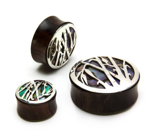 Bamboo Negative Space Art Plugs - 12mm-34mm - Price Per 2
