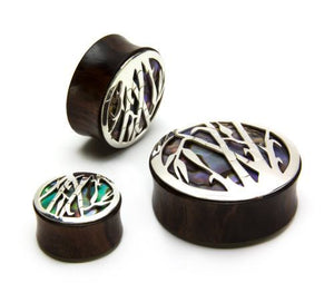 Bamboo Negative Space Art Plugs - 12mm-34mm - Price Per 2