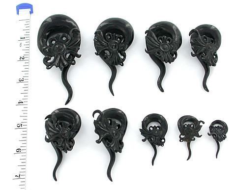 Black Horn Dayak Dragon Organic Hangers Body Jewelry - Price Per 1