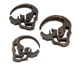 Areng Wood Shadow Skull Hanger - Price Per 1