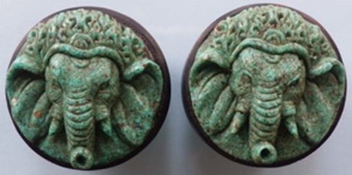 Carved Turquoise GANESHA Organic Jewelry - 14mm - 50mm Price Per 1