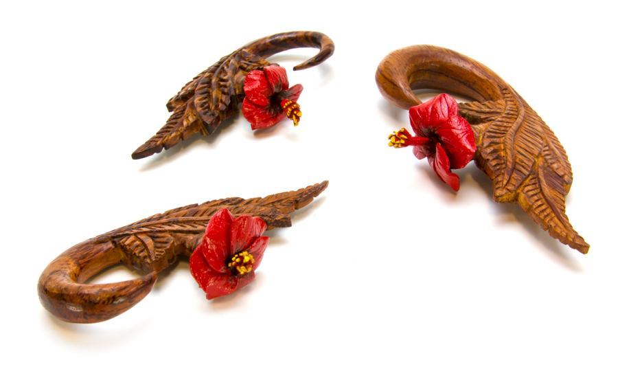 Paradise Found Red Tiger Wood Hanger - Price Per 2