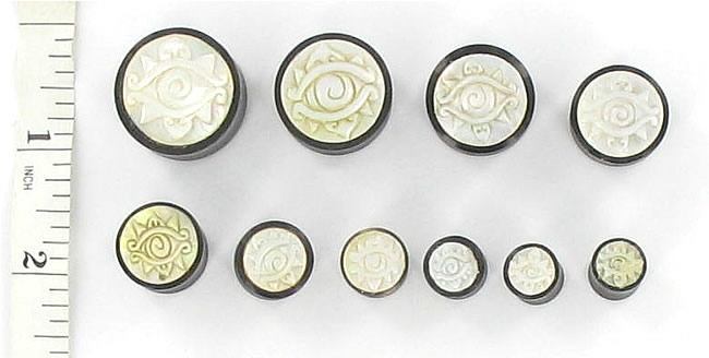 Mother of Pearl Eye Horn Plug — Price Per 1