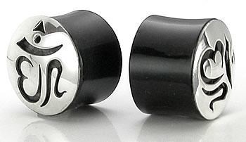 SILVER OHM Plug Horn Organic Ear Jewelry - Price Per 1