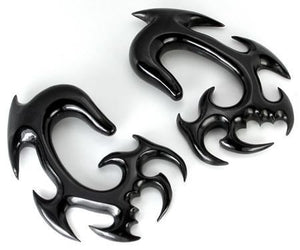 Concentrated Evil Black Horn Spiral Earrings Body Jewelry - Price Per 2