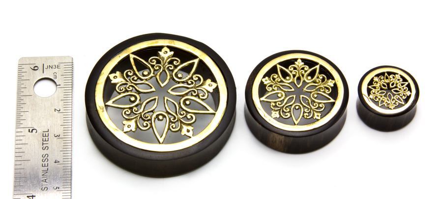 Brass Snowflake Sono Wood Plug — Price Per 1