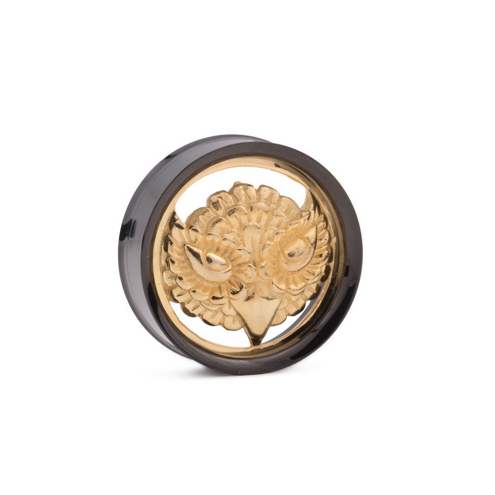 Gold Plated Brass Owl Insert Only - Price Per 1