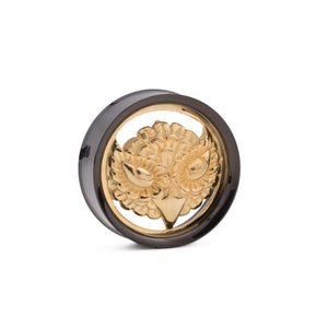 Gold Plated Brass Owl Insert Only - Price Per 1