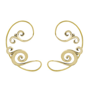 Polished Brass Spiral Filigree Ear Wrap – Price Per 2