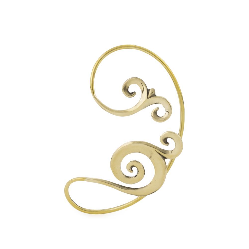 Polished Brass Spiral Filigree Ear Wrap – Price Per 2