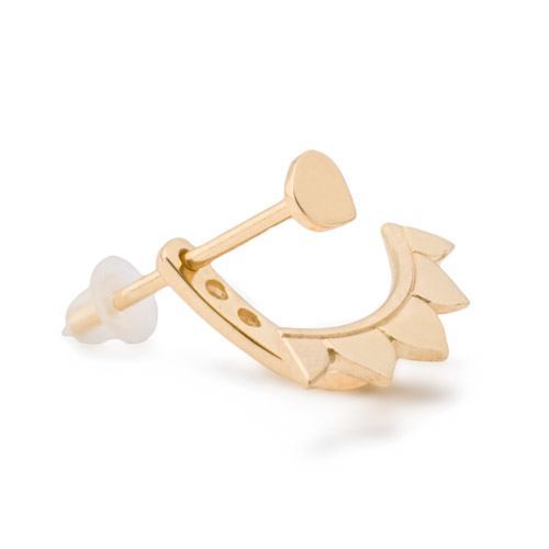 18kt Gold Plated Brass Lotus Petal Earrings — Price Per 2