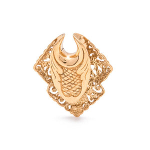 Diamond Filigree Brass Hanging Ear Plug — Price Per 2