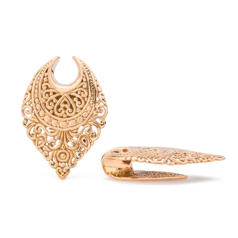Teardrop Filigree Brass Saddle Hanger— Price Per 2