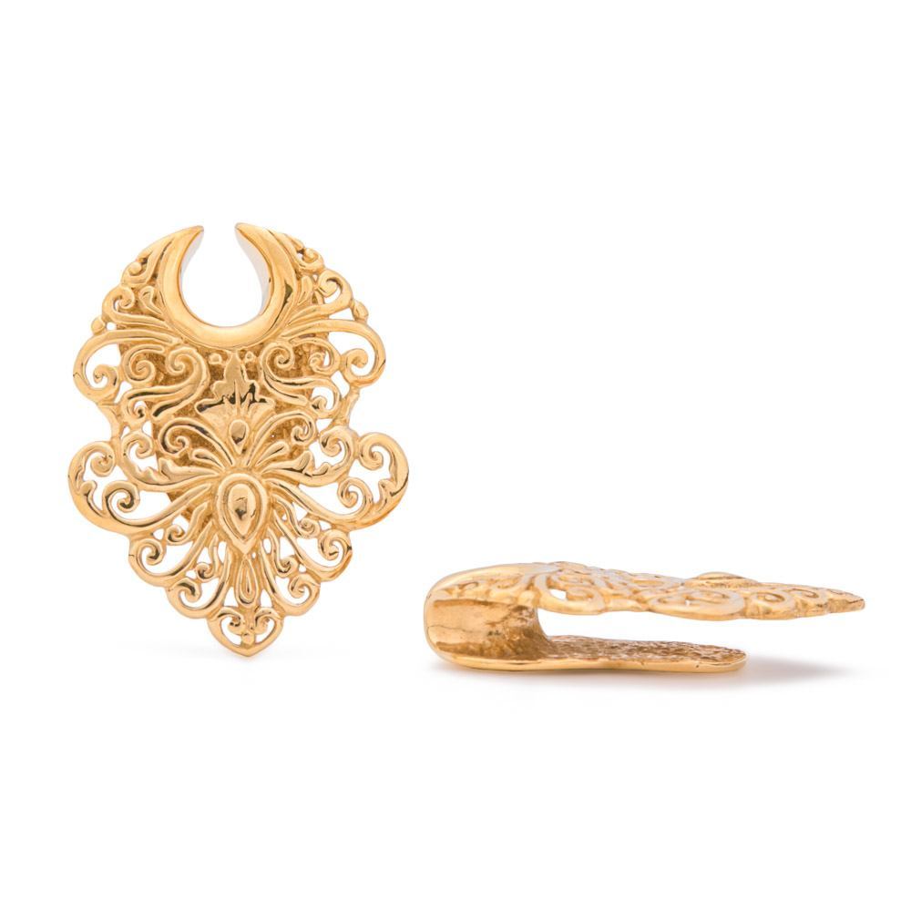 Arrow-Shaped Filigree Brass Saddle Hangers — Price Per 2
