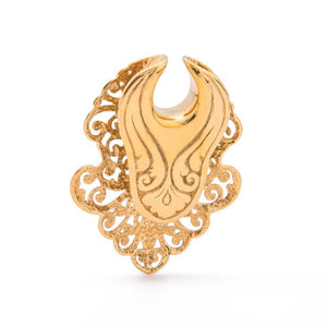 Arrow-Shaped Filigree Brass Saddle Hangers — Price Per 2