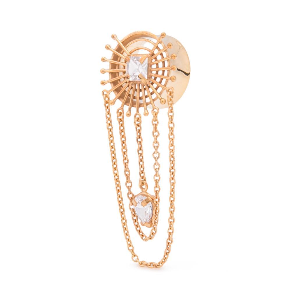 Gold Plated Radial Burst Tunnel with Chains — Price Per 1