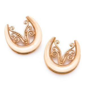 Gold Plated Fiddlehead Flourish Saddle Plug — Price Per 1