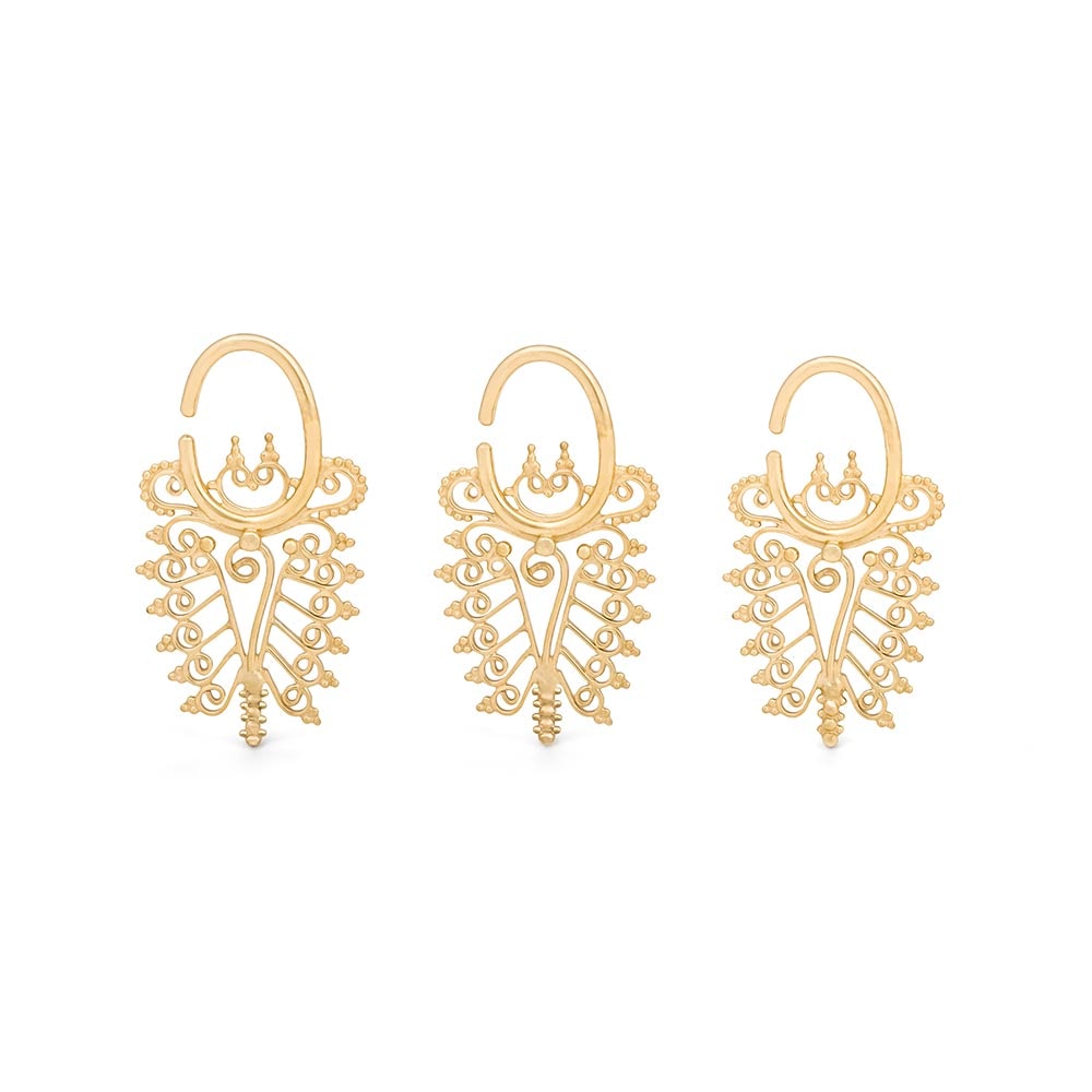Soul Searcher Yellow Gold Plated Ear Hanger — Price Per 1