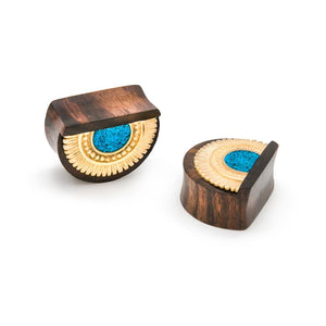 Summer Bloom Sono Wood Half Moon Plug — Price Per 1