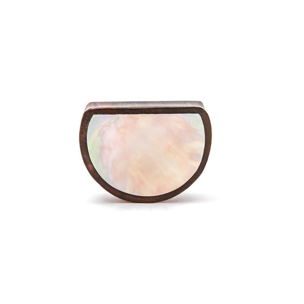 Pearl Sheen Sono Wood Half Moon Plug — Price Per 1