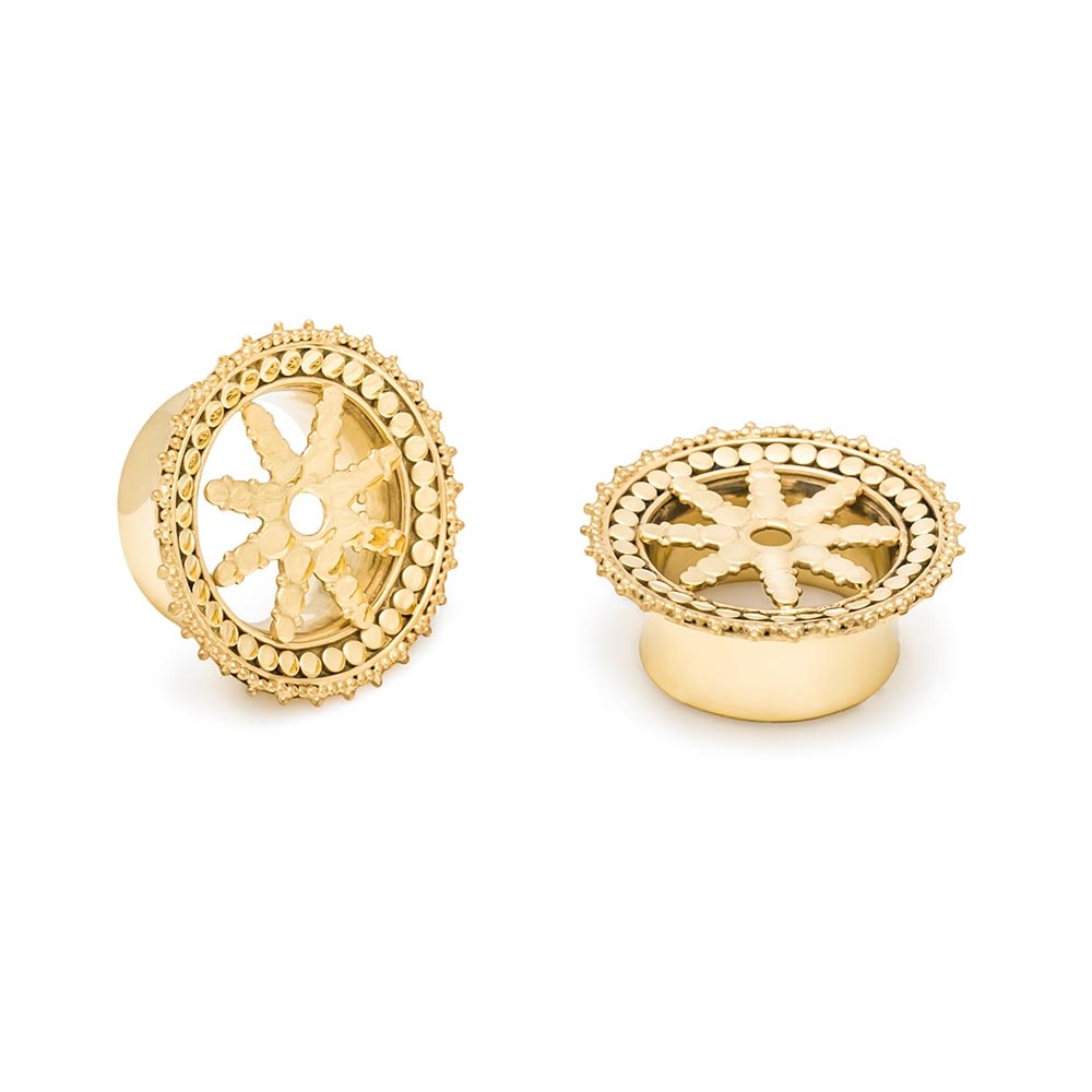 Radial Starshine Yellow Gold Plated Plug — Price Per 1