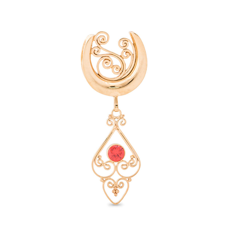 Wayward Winds Gold Plated Saddle Plug with Heart Dangle — Price Per 1