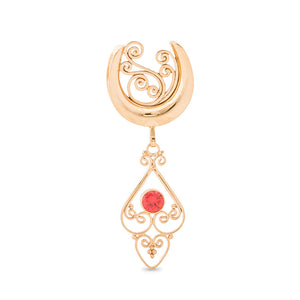 Wayward Winds Gold Plated Saddle Plug with Heart Dangle — Price Per 1