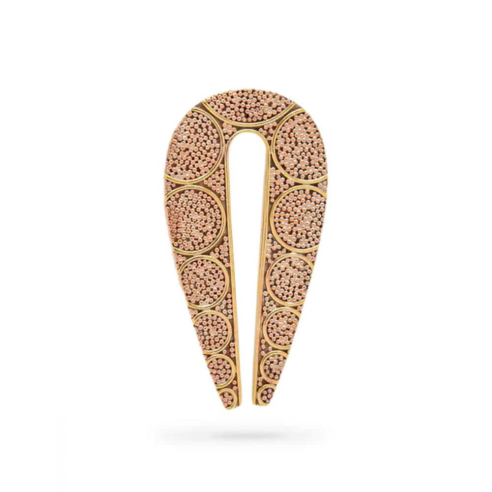 Perfect Storm Brass Ear Weight with Copper Beading — Price Per 1