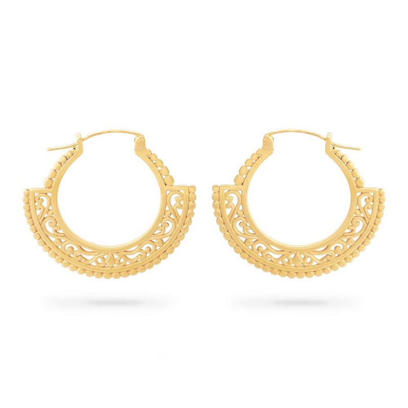 18g Round Filigree Pressed Bead Earrings — Price Per 2