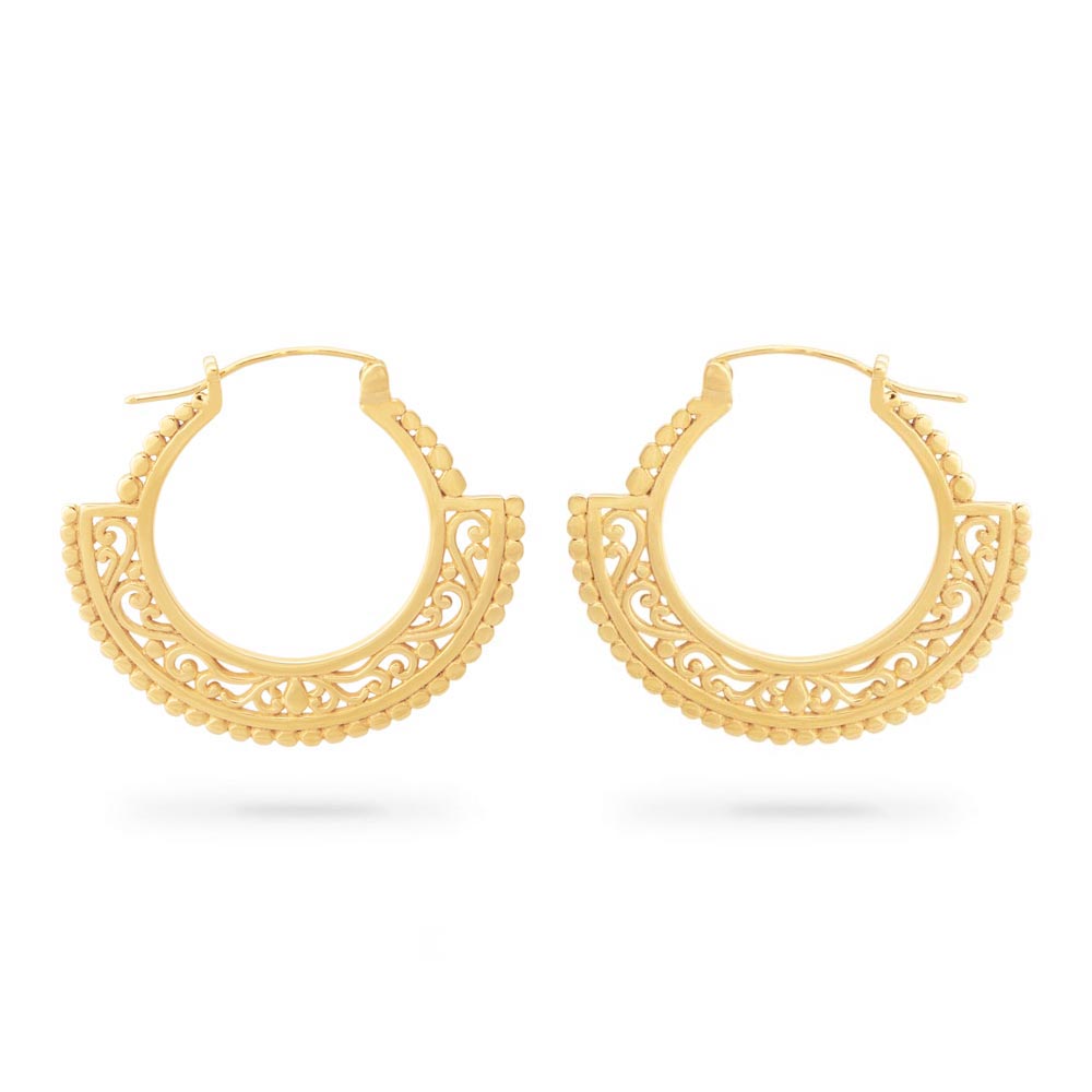 18g Round Filigree Pressed Bead Earrings — Price Per 2