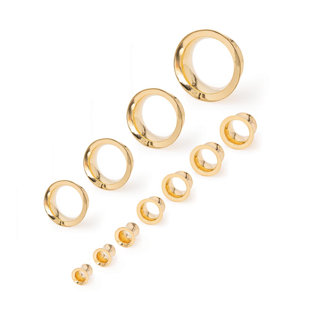 Gold Plated Mayan Flared Simple Eyelet — Price Per 2