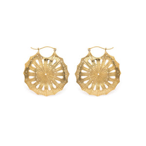 16g Polished Brass Sand Dollar Earrings — Price Per 2
