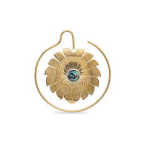 12g Art Deco Daisy Brass Earrings — Price Per 2
