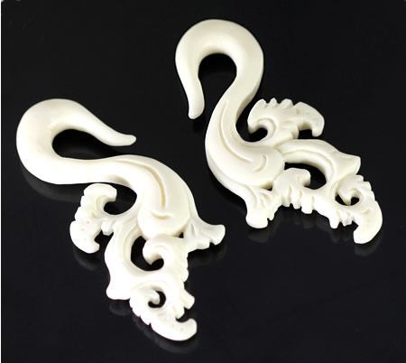 Beautiful Swans Bone Hanger Organic Body Jewelry - 3mm-6mm - Price Per 1