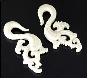 Beautiful Swans Bone Hanger Organic Body Jewelry - 3mm-6mm - Price Per 1