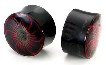 RED RESIN DAISY Flower Design Wholesale Organic Jewelry Horn 8mm-24mm - Price Per 1