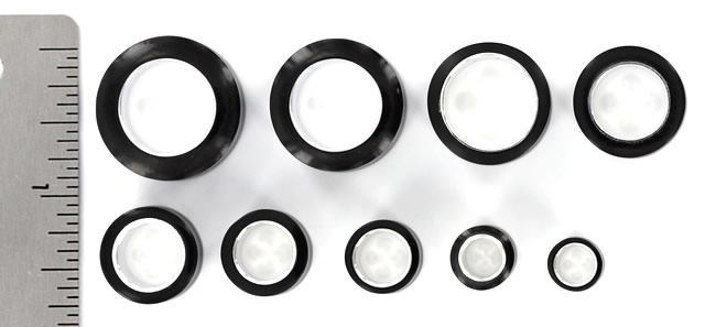 Horn Tunnel with Sterling Silver Interior Organic Plug 8mm-24mm - Price Per 1