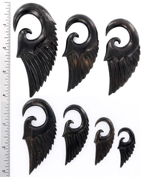 Aesthetic Hanger Black Wood Organic Body Jewelry 12g - 1/2" - Price Per 1